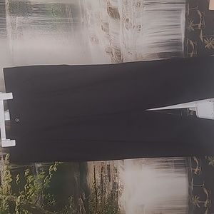 Basic Editions Mens 34 x 30 black business casual dress slacks straight fit